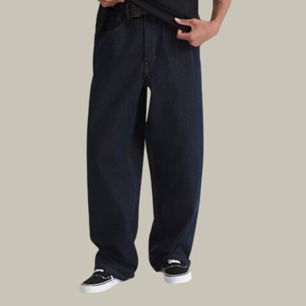 Vans Check-5 Baggy Denim Jeans Dark Rinse Blue Skater Pants Mens Size 40x30  NEW